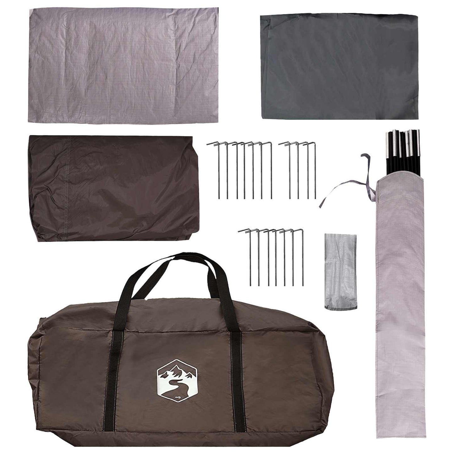 vidaXL Family Tent Brown Grey 500 x 400 x 230 cm Polyester and Steel