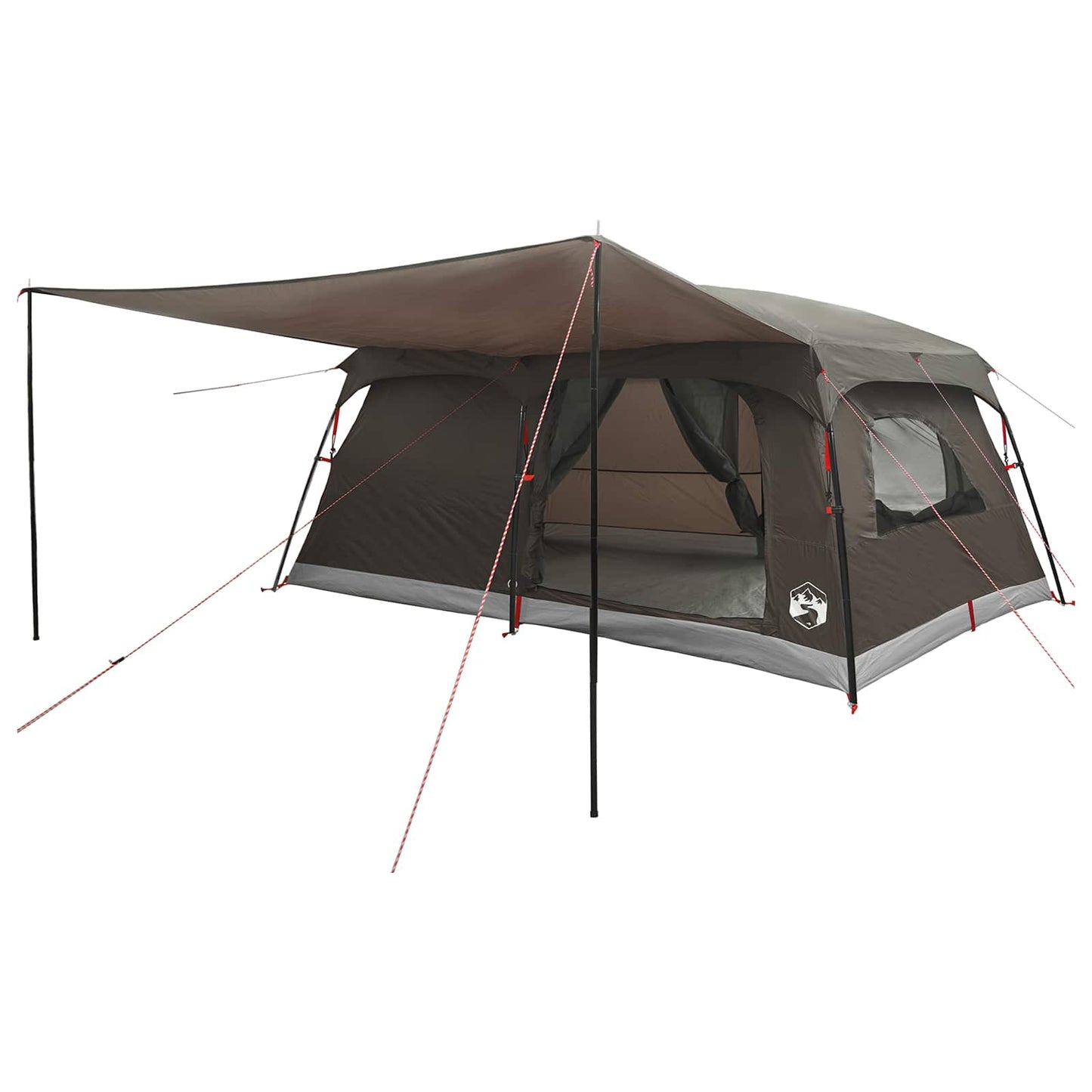 vidaXL Family Tent Brown Grey 500 x 400 x 230 cm Polyester and Steel