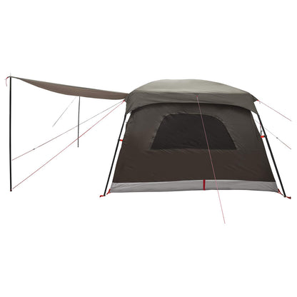 vidaXL Family Tent Brown Grey 500 x 400 x 230 cm Polyester and Steel