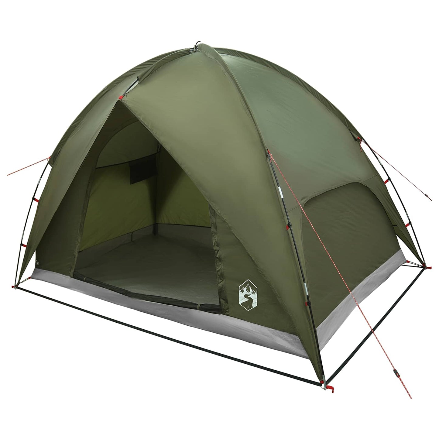 vidaXL Camping Tent with Rainfly Water-resistant Dome Olive Green