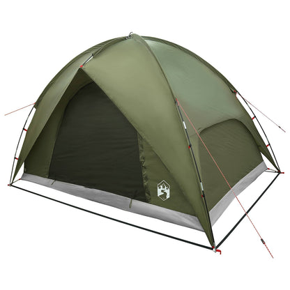 vidaXL Camping Tent with Rainfly Water-resistant Dome Olive Green