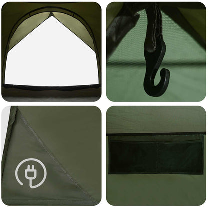 vidaXL Camping Tent with Rainfly Water-resistant Dome Olive Green