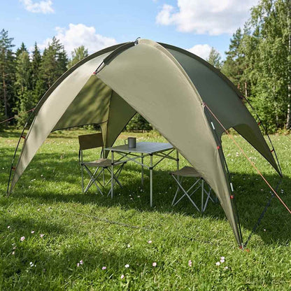 vidaXL Camping Tent with Rainfly Water-resistant Dome Olive Green