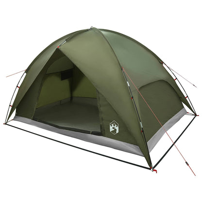 vidaXL Camping Tent with Rainfly Water-resistant Dome Olive Green