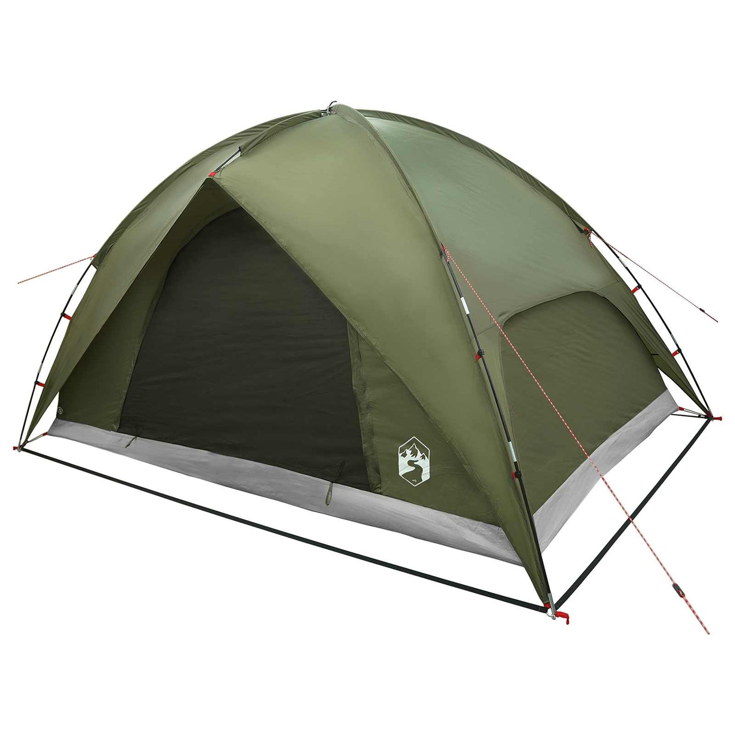 vidaXL Camping Tent with Rainfly Water-resistant Dome Olive Green