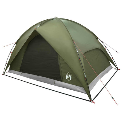 vidaXL Camping Tent with Rainfly Water-resistant Dome Olive Green