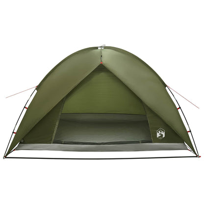 vidaXL Camping Tent with Rainfly Water-resistant Dome Olive Green