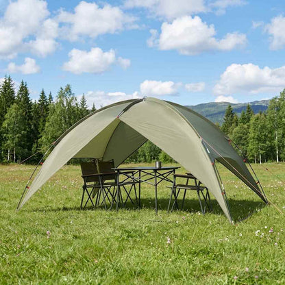 vidaXL Camping Tent with Rainfly Water-resistant Dome Olive Green