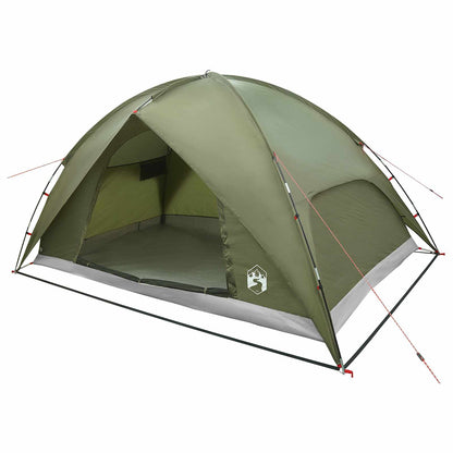 vidaXL Camping Tent with Rainfly Water-resistant Dome Olive Green