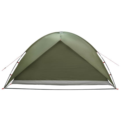 vidaXL Camping Tent with Rainfly Water-resistant Dome Olive Green
