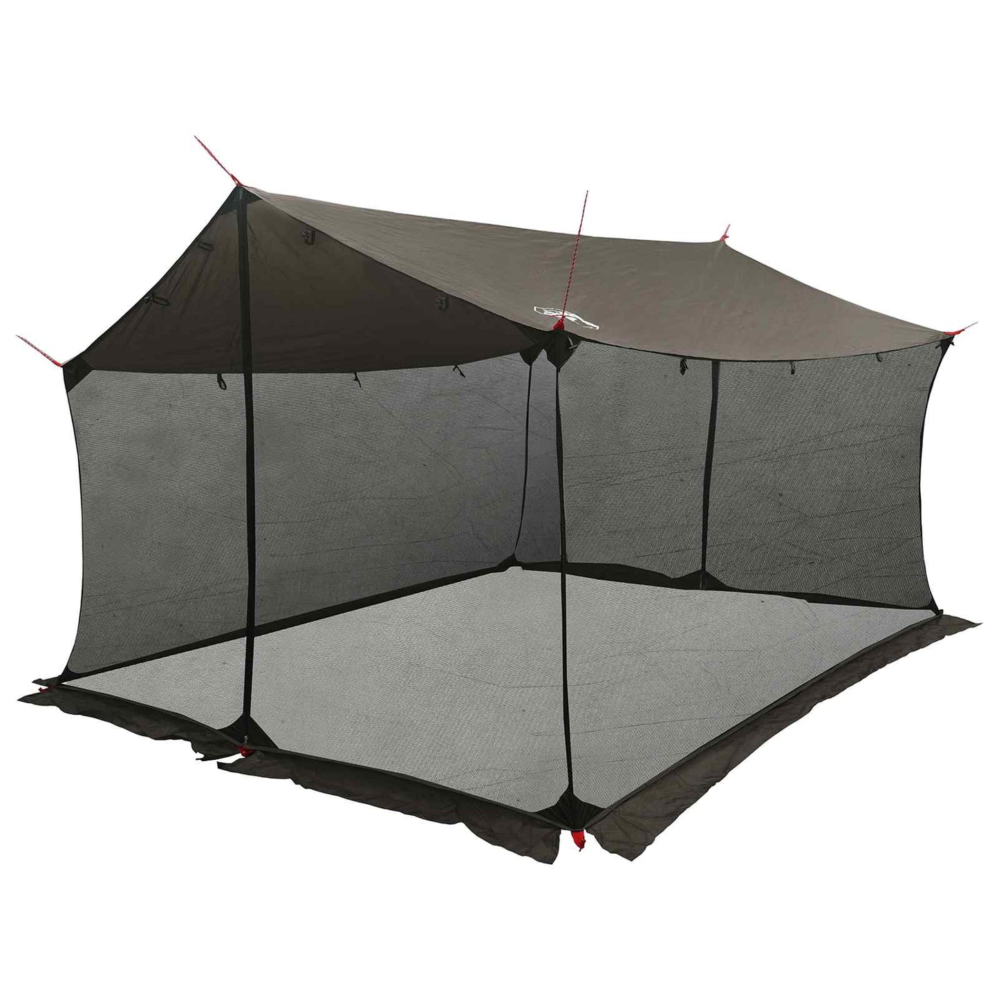 vidaXL Camping Tarp with Mesh Walls Brown Grey 340 x 260 x 220 cm