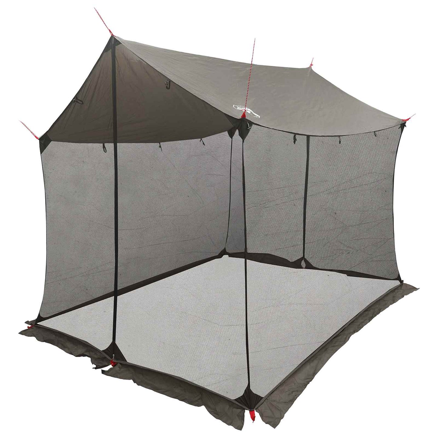 vidaXL Camping Tarp with Mesh Walls Brown Grey 270 x 210 x 210 cm