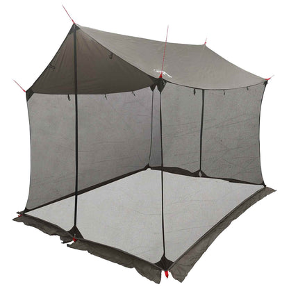 vidaXL Camping Tarp with Mesh Walls Brown Grey 270 x 210 x 210 cm