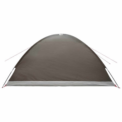 vidaXL Cabin Tent with Roof Brown grey 8-Person Polyester and Steel