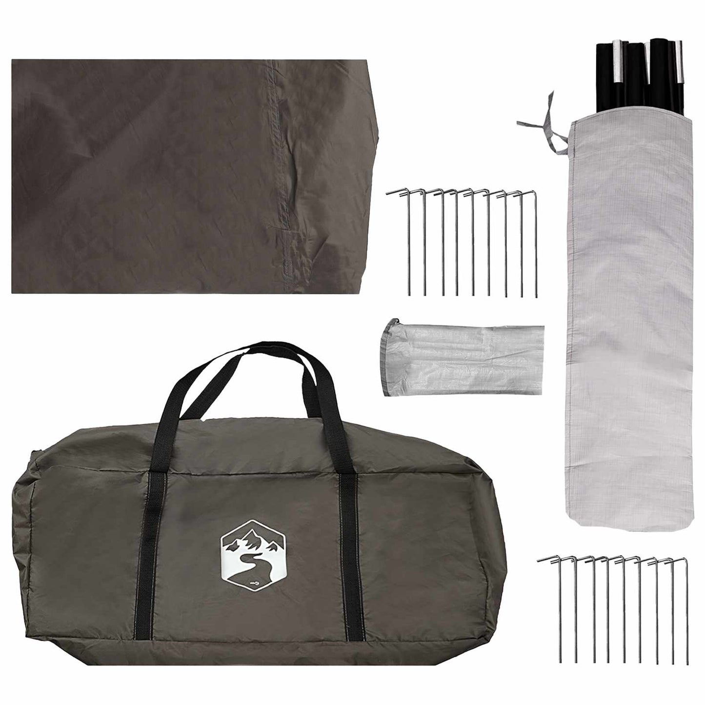vidaXL Family Tent Brown grey 600 x 400 x 268 cm Polyester and Steel