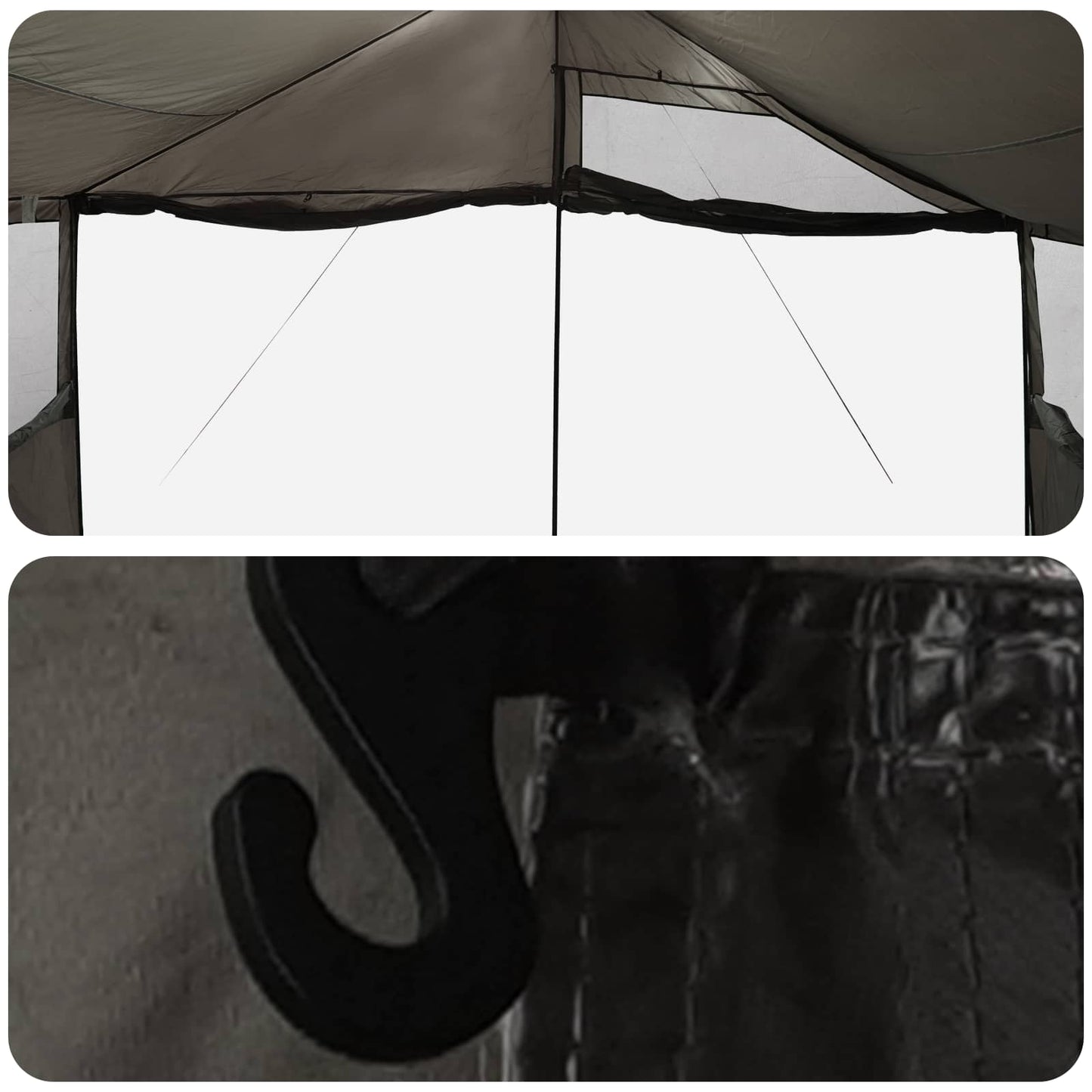vidaXL Family Tent Brown grey 600 x 400 x 268 cm Polyester and Steel