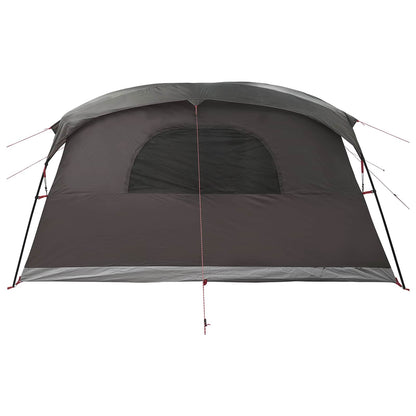 vidaXL Tunnel Tent Brown Grey 366 x 244 x 198 cm Polyester and Steel