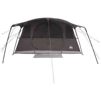 vidaXL Tunnel Tent Brown Grey 366 x 244 x 198 cm Polyester and Steel