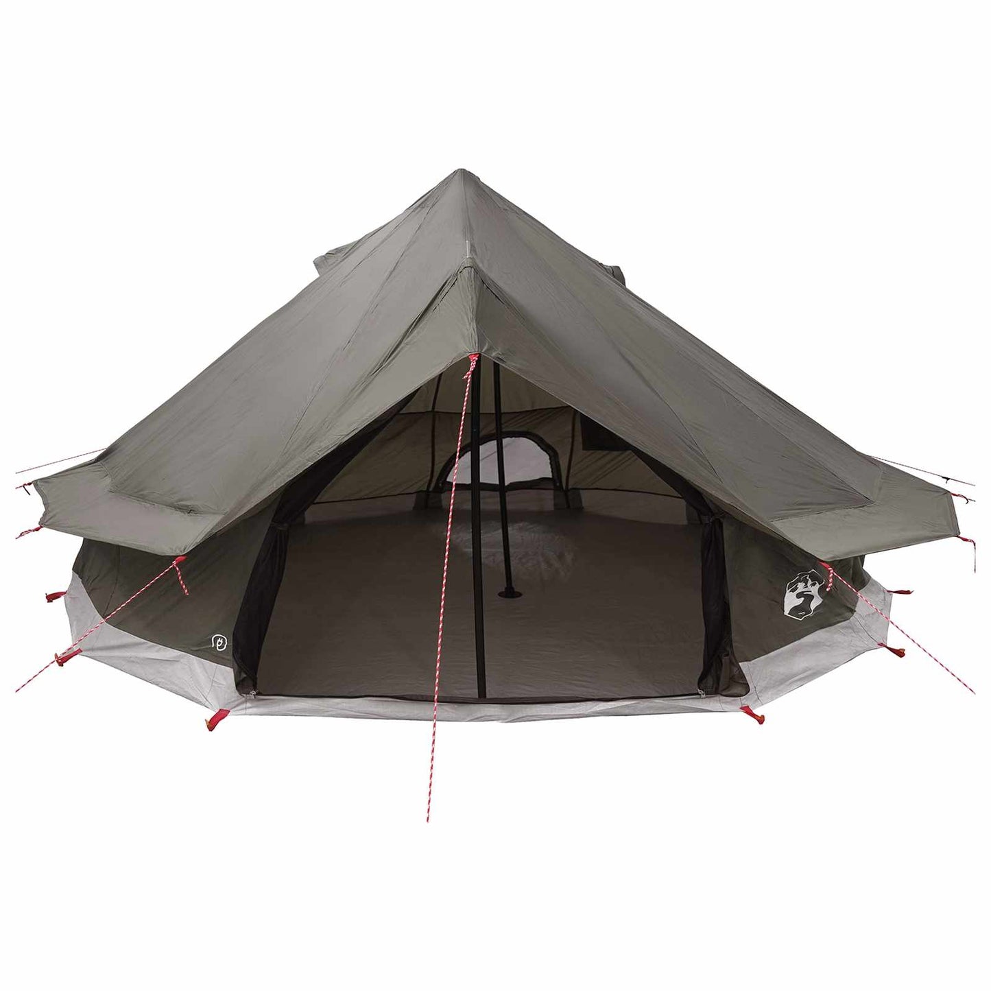 vidaXL Tipi Tent Brown Grey 700 x 700 x 395 cm Polyester and Steel