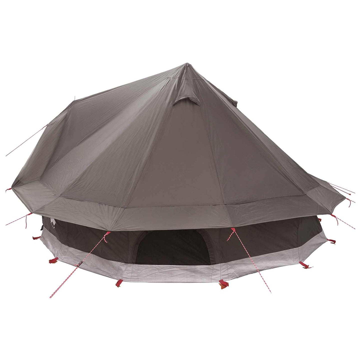 vidaXL Tipi Tent Brown Grey 700 x 700 x 395 cm Polyester and Steel