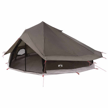 vidaXL Tipi Tent Brown Grey 800 x 800 x 430 cm Polyester and Steel