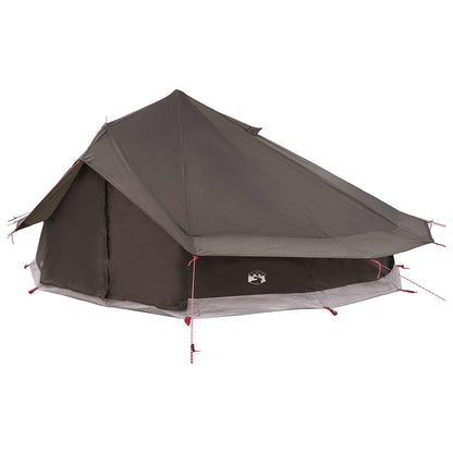 vidaXL Tipi Tent Brown Grey 800 x 800 x 430 cm Polyester and Steel
