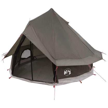 vidaXL Tipi Tent with Roof Brown Grey 250 x 250 cm Polyester and Steel
