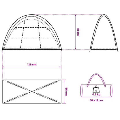vidaXL Storage Tent Olive Green 120 x 50 x 70 cm Polyester and Steel