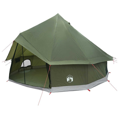 vidaXL Tipi Tent Olive Green 300 x 300 x 200 cm Polyester and Steel