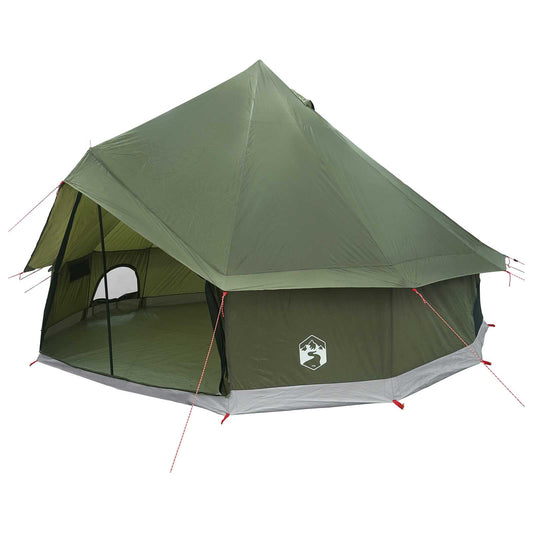 vidaXL Tipi Tent 6-Person Army Green Polyester and Steel