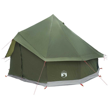vidaXL Tipi Tent Olive Green 300 x 300 x 200 cm Polyester and Steel