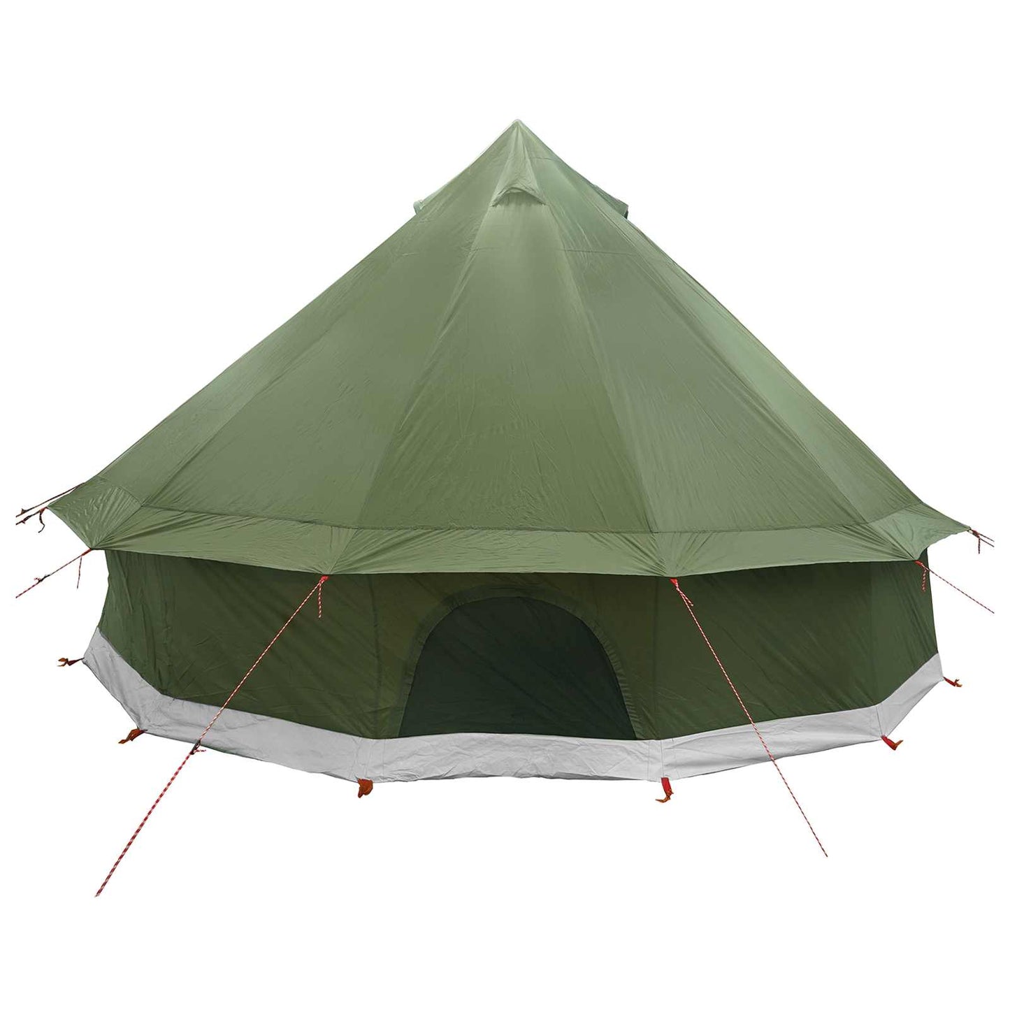 vidaXL Tipi Tent Olive Green 300 x 300 x 200 cm Polyester and Steel
