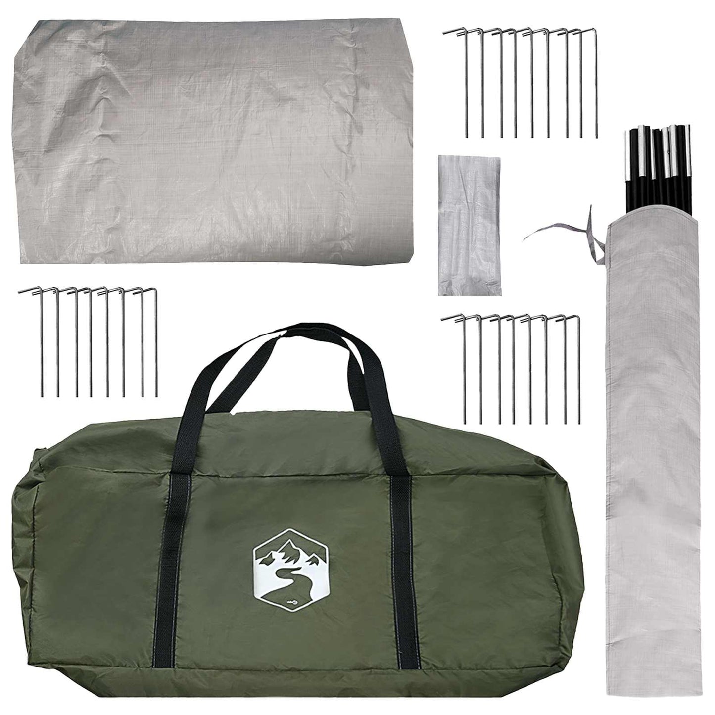 vidaXL Tipi Tent Olive Green 400 x 400 x 250 cm Polyester and Steel