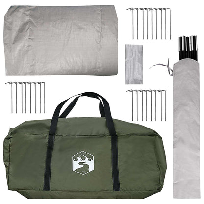 vidaXL Tipi Tent Olive Green 400 x 400 x 250 cm Polyester and Steel