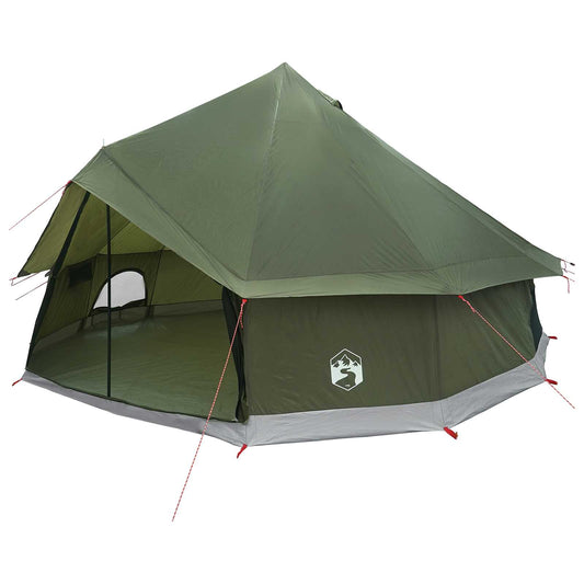 vidaXL Tipi Tent 8-Person Army Green Polyester and Steel