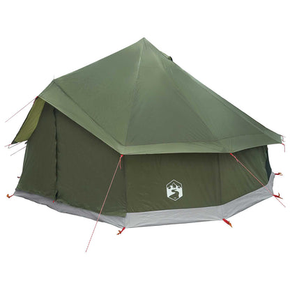 vidaXL Tipi Tent Olive Green 400 x 400 x 250 cm Polyester and Steel