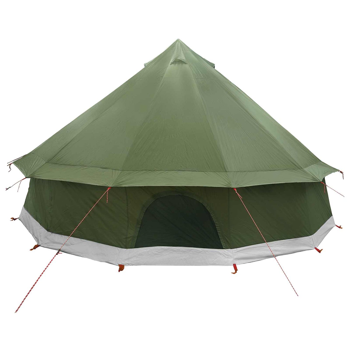 vidaXL Tipi Tent Olive Green 400 x 400 x 250 cm Polyester and Steel