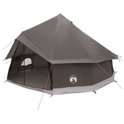 vidaXL Tipi Tent Brown Grey 400 x 400 x 250 cm Polyester and Steel