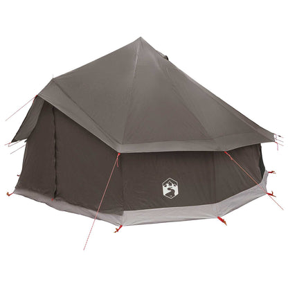 vidaXL Tipi Tent Brown Grey 400 x 400 x 250 cm Polyester and Steel
