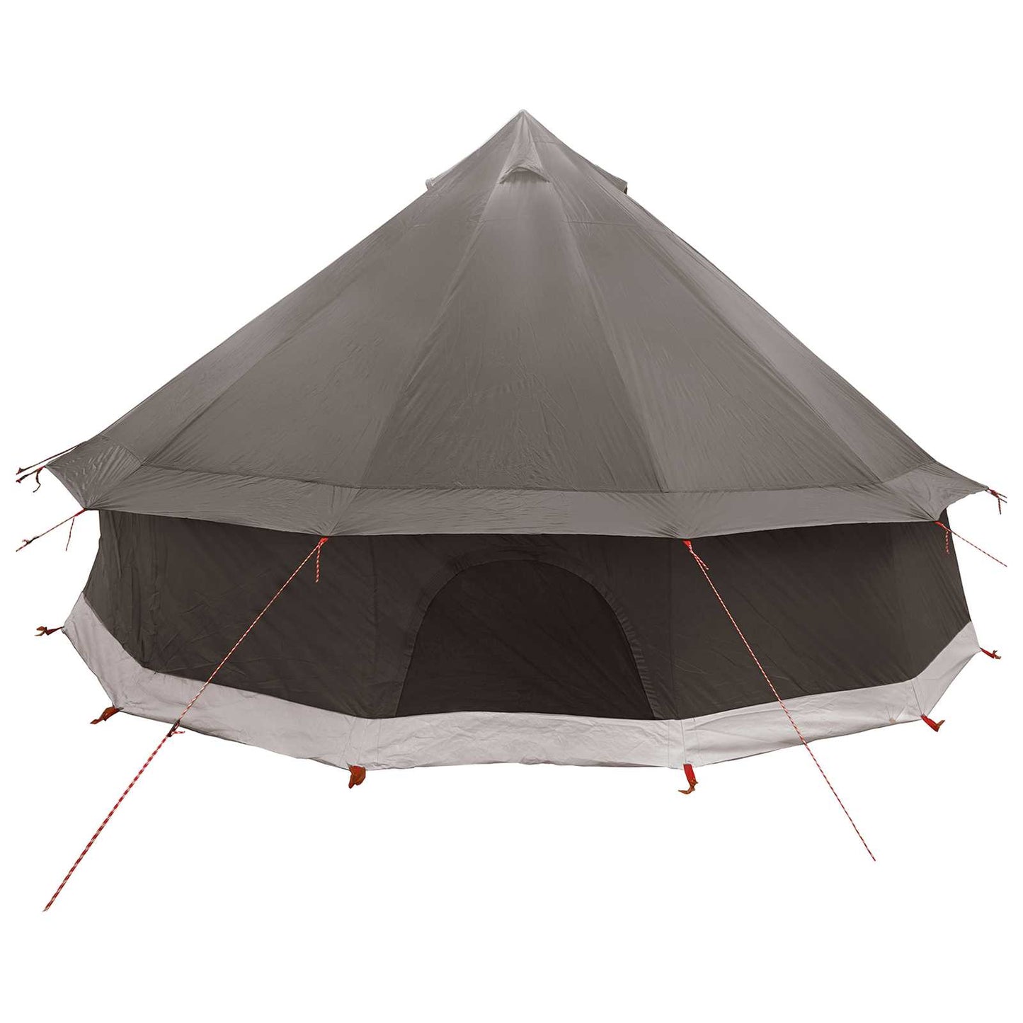 vidaXL Tipi Tent Brown Grey 400 x 400 x 250 cm Polyester and Steel