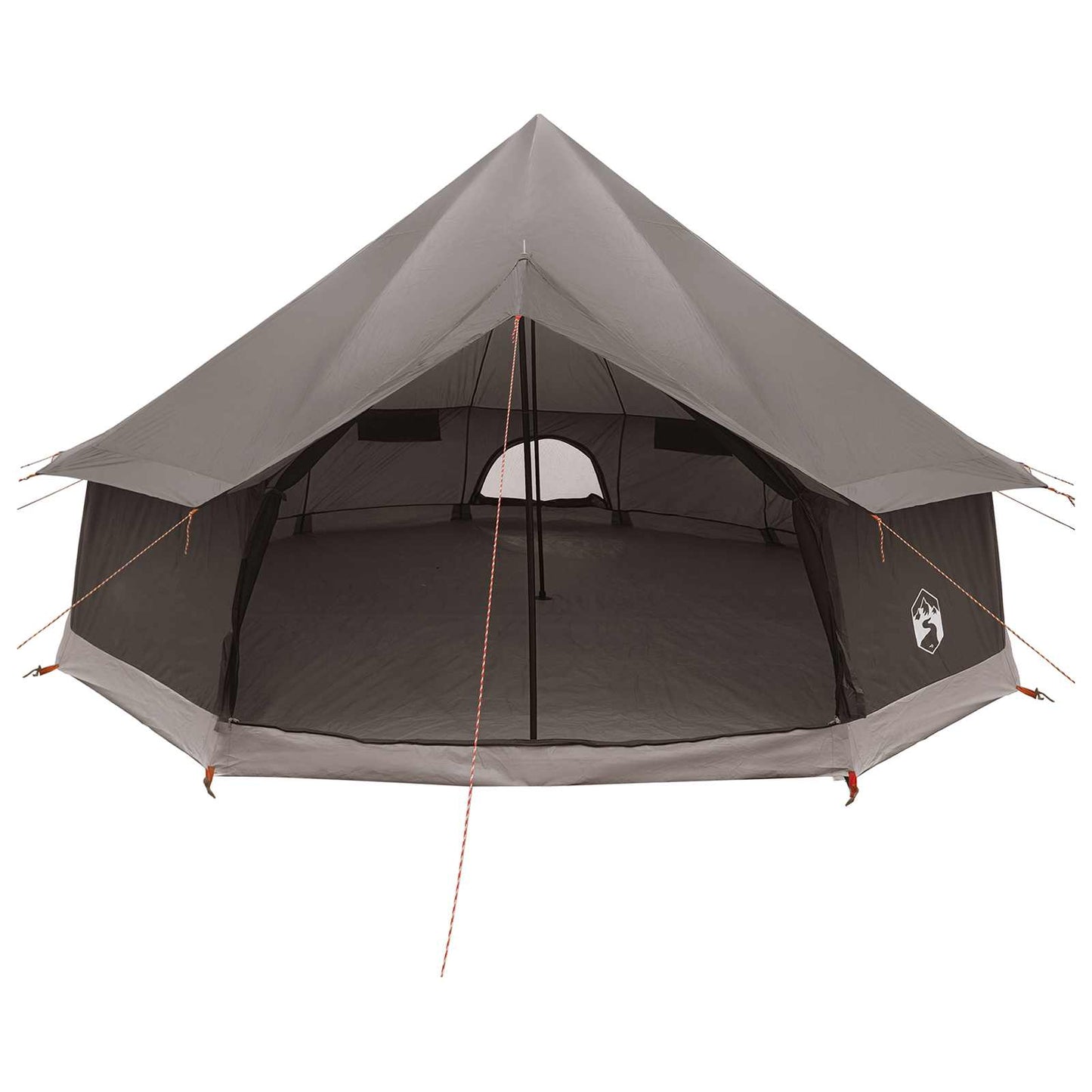 vidaXL Tipi Tent Brown Grey 400 x 400 x 250 cm Polyester and Steel