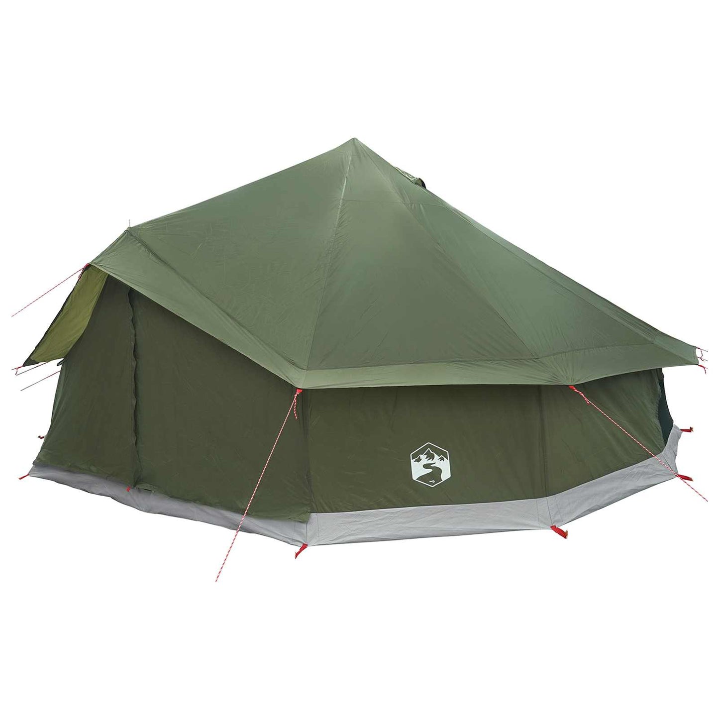 vidaXL Tipi Tent Olive Green 600 x 600 x 350 cm Polyester and Steel