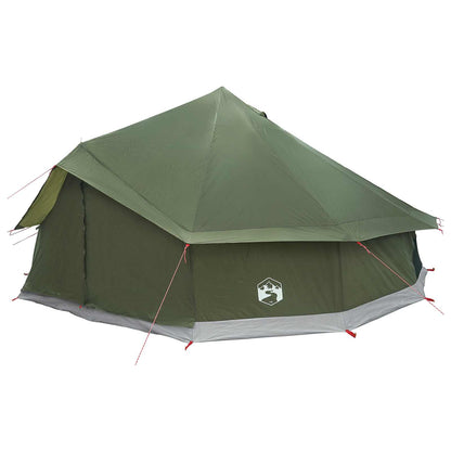 vidaXL Tipi Tent Olive Green 600 x 600 x 350 cm Polyester and Steel