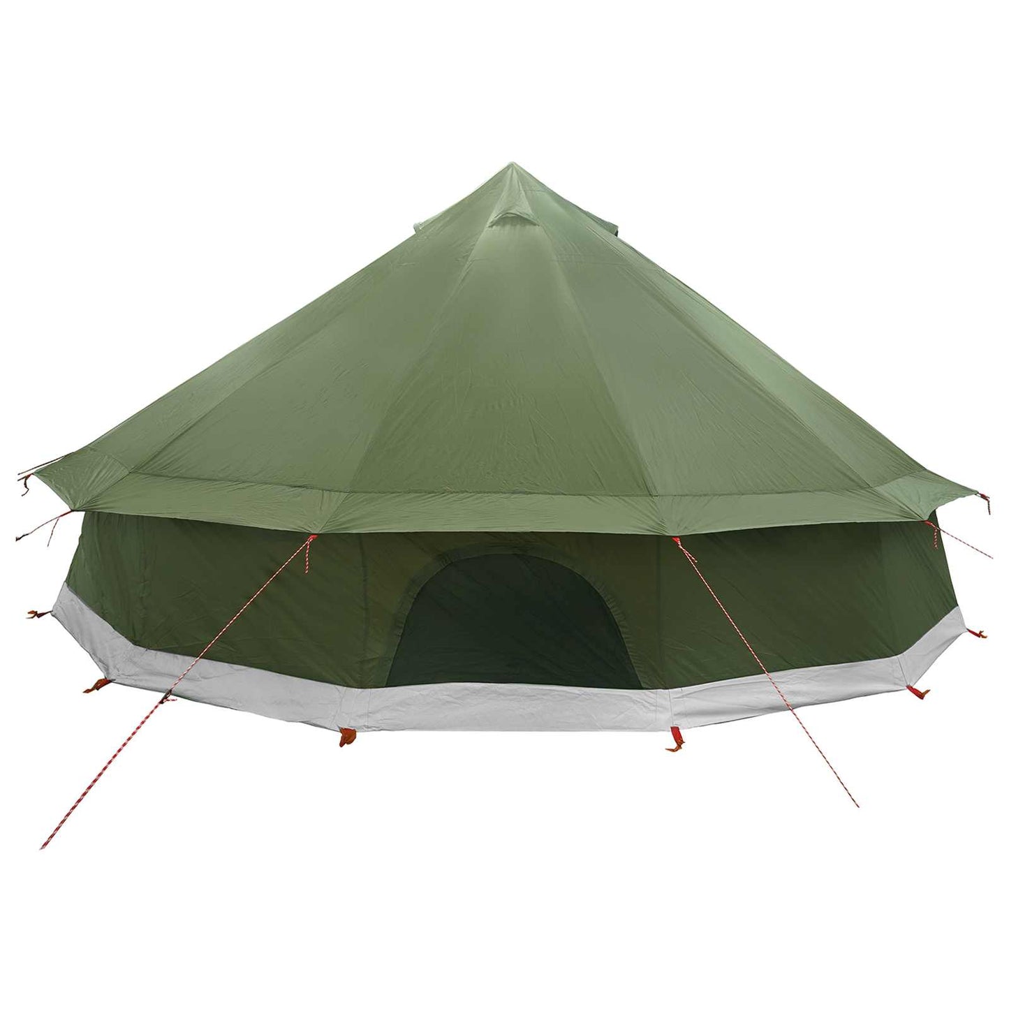 vidaXL Tipi Tent Olive Green 600 x 600 x 350 cm Polyester and Steel