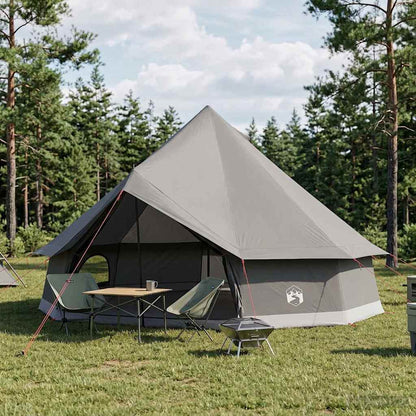 vidaXL Tipi Tent Brown Grey 500 x 500 x 300 cm Polyester and Steel