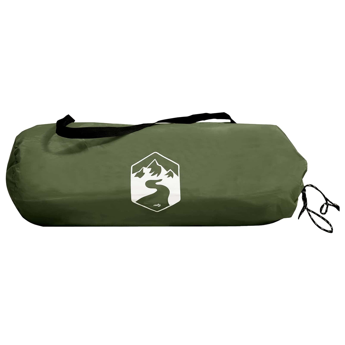 vidaXL Tunnel Tent Olive Green 215 x 100 x 90 cm Polyester and Steel