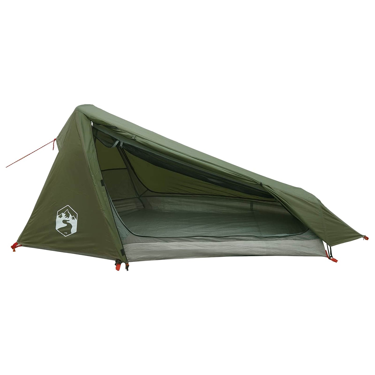 vidaXL Tunnel Tent Olive Green 215 x 100 x 90 cm Polyester and Steel