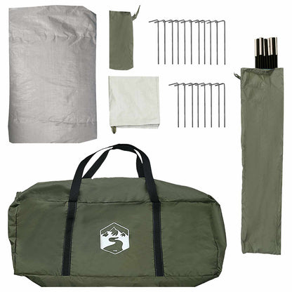 vidaXL Cabin Tent Olive Green 488 x 244 x 183 cm Polyester and Steel