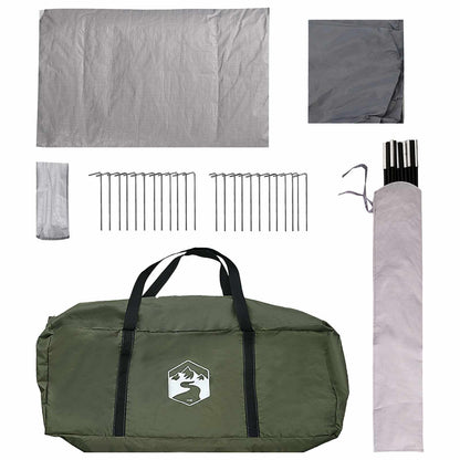 vidaXL Tunnel Tent Olive Green 427 x 315 x 178 cm Polyester and Steel