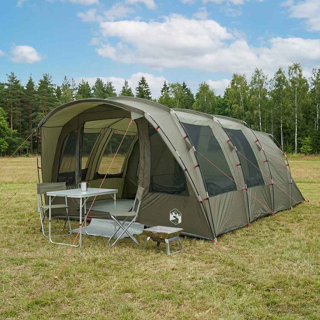 vidaXL Tunnel Tent Olive Green 427 x 315 x 178 cm Polyester and Steel